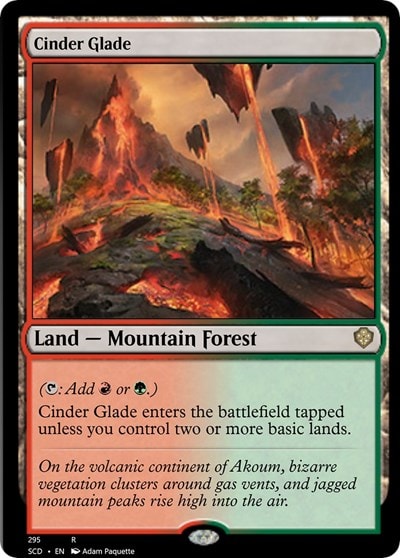 Cinder Glade (SCD) #295 Rare (Near Mint) Starter Commander Decks Magic: The Gathering: 2022