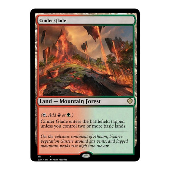 Cinder Glade (SCD) #295 Rare (Near Mint) Starter Commander Decks Magic: The Gathering: 2022