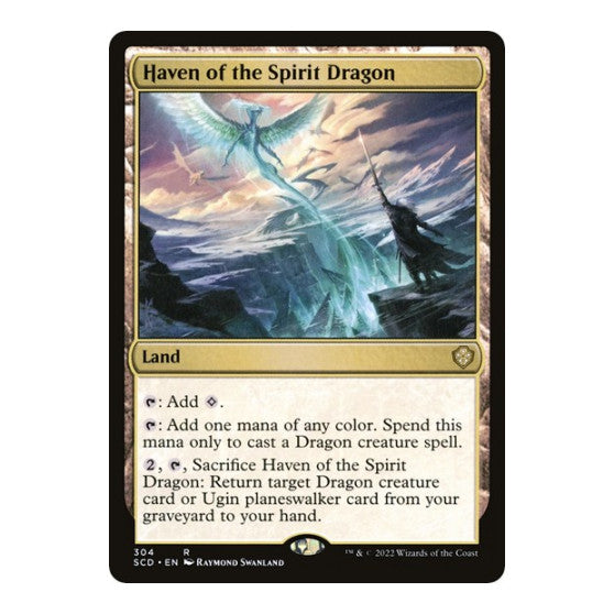 Haven of the Spirit Dragon (SCD) #304 Rare (Lightly Played) Starter Commander Decks Magic: The Gathering: 2022
