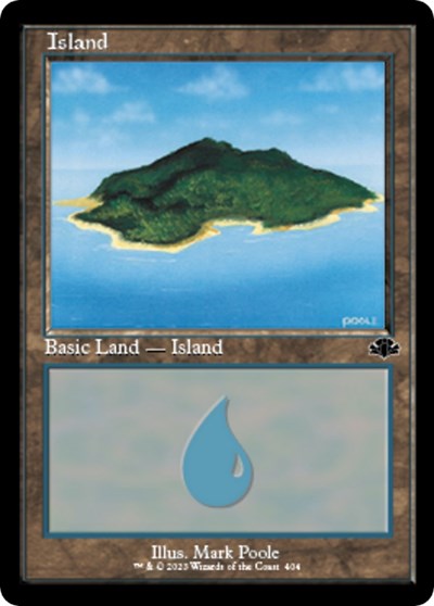 Island 404 Retro Frame (DMR) #404 Land (Lightly Played) Dominaria Remastered Magic: The Gathering: 2023