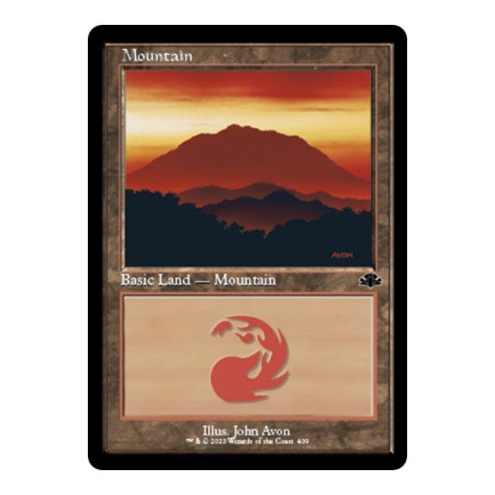 Mountain 409 Retro Frame (DMR) #409 Land (Lightly Played) Dominaria Remastered Magic: The Gathering: 2023