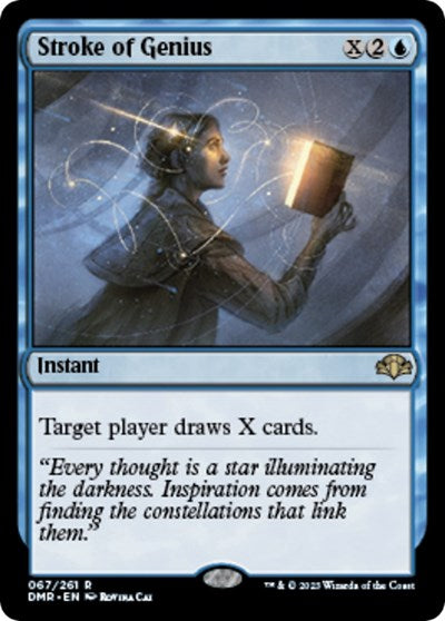 Stroke of Genius (DMR) #67 Rare (Lightly Played) Dominaria Remastered Magic: The Gathering: 2023