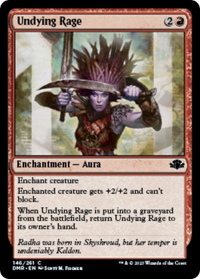 Undying Rage (DMR) #146 Common (Foil Lightly Played) Dominaria Remastered Magic: The Gathering: 2023