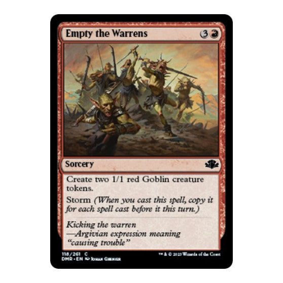 Empty the Warrens (DMR) #118 Common (Lightly Played) Dominaria Remastered Magic: The Gathering: 2023