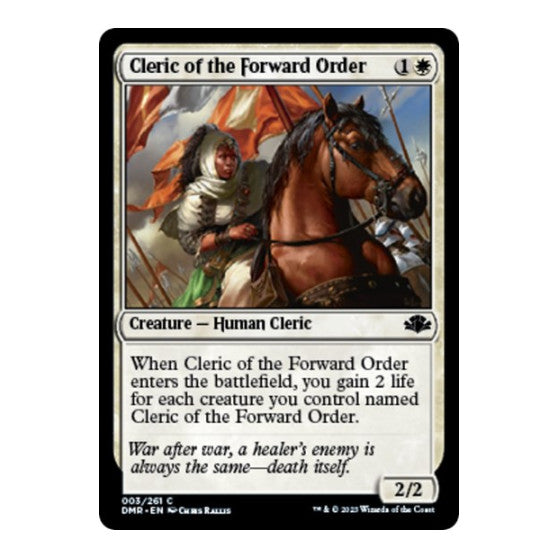 Cleric of the Forward Order (DMR) #3 Common Dominaria Remastered Magic: The Gathering: 2023