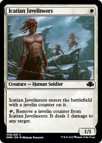 Icatian Javelineers (DMR) #9 Common (Lightly Played) Dominaria Remastered Magic: The Gathering: 2023