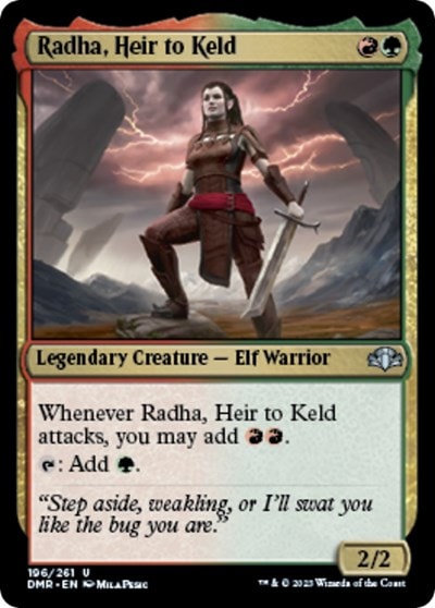 Radha Heir to Keld (DMR) #196 Uncommon (Lightly Played) Dominaria Remastered Magic: The Gathering: 2023