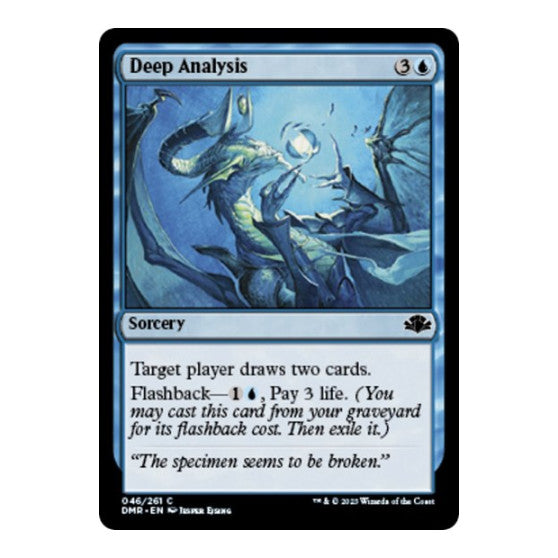 Deep Analysis (DMR) #46 Common (Lightly Played) Dominaria Remastered Magic: The Gathering: 2023