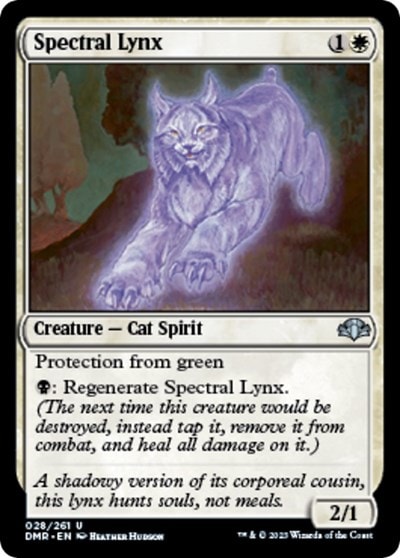 Spectral Lynx (DMR) #28 Uncommon (Lightly Played) Dominaria Remastered Magic: The Gathering: 2023