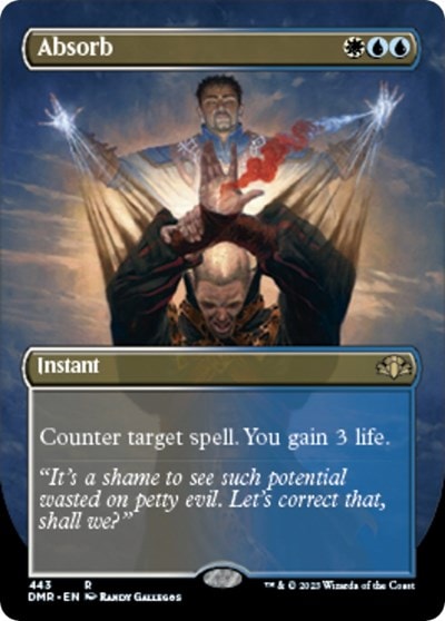 Absorb Borderless (DMR) #443 Rare (Foil Near Mint) Dominaria Remastered Magic: The Gathering: 2023