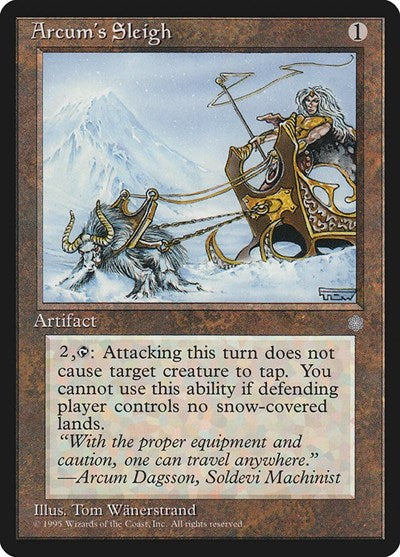 Arcums Sleigh (ICE) #309 Uncommon (Moderately Played) Ice Age Magic: The Gathering: 1995