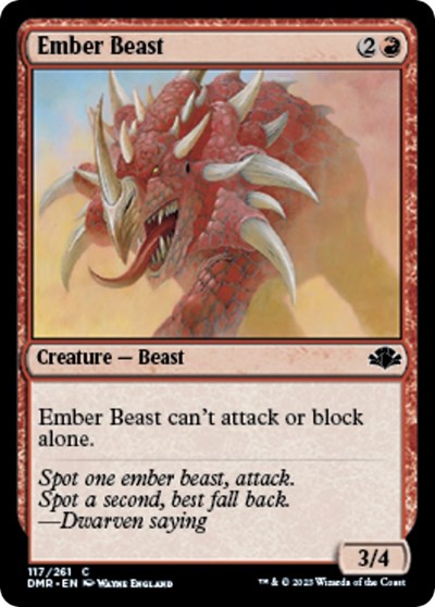 Ember Beast (DMR) #117 Common Dominaria Remastered Magic: The Gathering: 2023