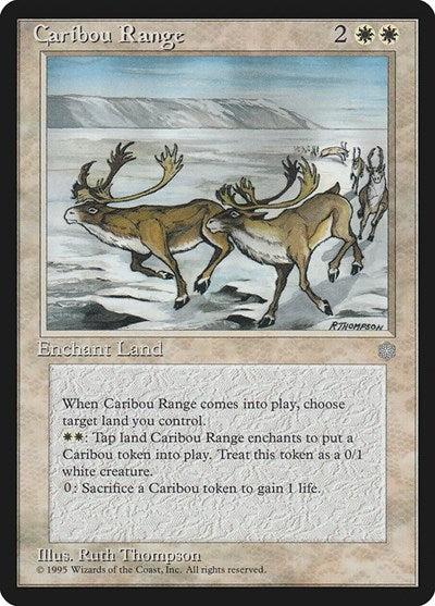 Caribou Range (ICE) #11 Rare (Lightly Played) Ice Age Magic: The Gathering: 1995