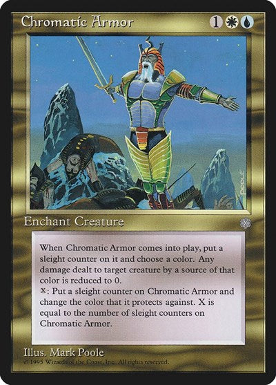 Chromatic Armor (ICE) #283 Rare (Moderately Played) Ice Age Magic: The Gathering: 1995