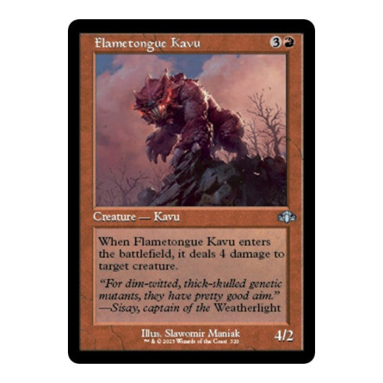 Flametongue Kavu (Retro Frame) (DMR) #320 Uncommon (Lightly Played) Dominaria Remastered Magic: The Gathering: 2023