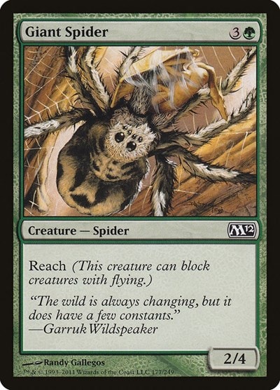 Giant Spider (M12) #177 Common Magic 2012 (M12) Magic: The Gathering: 2011