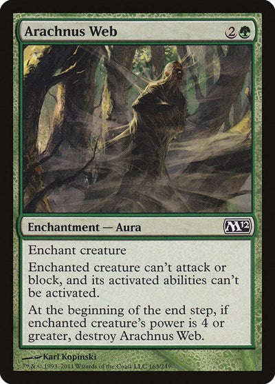 Arachnus Web (M12) #163 Common (Lightly Played) Magic 2012 (M12) Magic: The Gathering: 2011