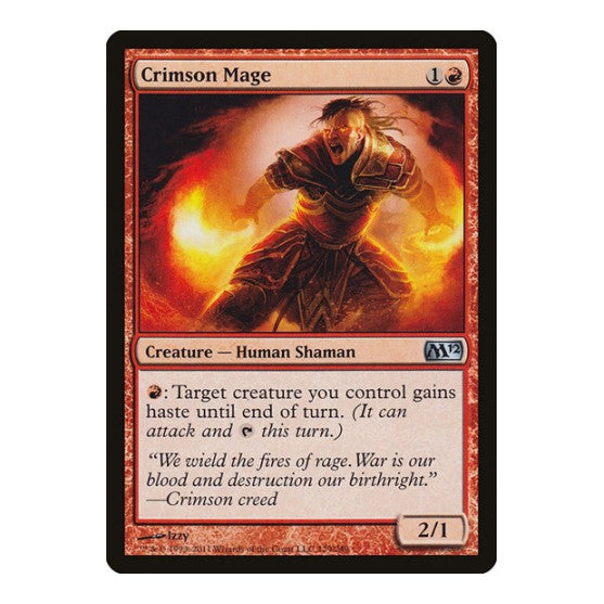 Crimson Mage (M12) #129 Uncommon Magic 2012 (M12) Magic: The Gathering: 2011