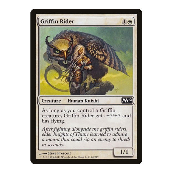 Griffin Rider (M12) #20 Common (Lightly Played) Magic 2012 (M12) Magic: The Gathering: 2011