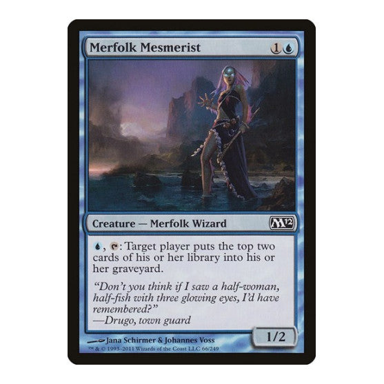 Merfolk Mesmerist (M12) #66 Common (Lightly Played) Magic 2012 (M12) Magic: The Gathering: 2011