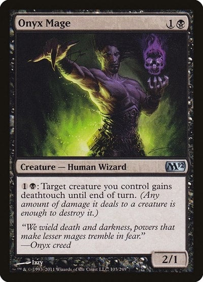 Onyx Mage (M12) #103 Uncommon (Moderately Played) Magic 2012 (M12) Magic: The Gathering: 2011