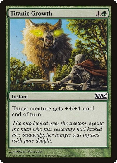 Titanic Growth (M12) #198 Common (Moderately Played) Magic 2012 (M12) Magic: The Gathering: 2011