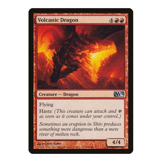 Volcanic Dragon (M12) #158 Uncommon (Lightly Played) Magic 2012 (M12) Magic: The Gathering: 2011