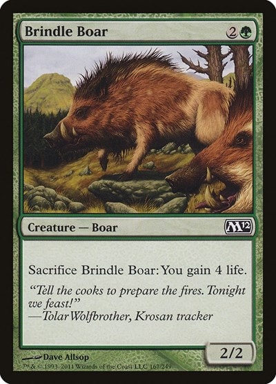 Brindle Boar (M12) #167 Common Magic 2012 (M12) Magic: The Gathering: 2011