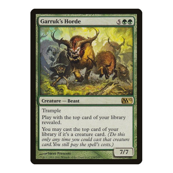 Garruks Horde (M12) #176 Rare Magic 2012 (M12) Magic: The Gathering: 2011