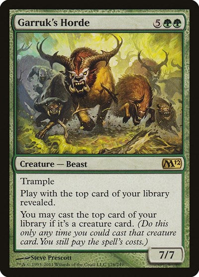 Garruks Horde (M12) #176 Rare (Near Mint) Magic 2012 (M12) Magic: The Gathering: 2011