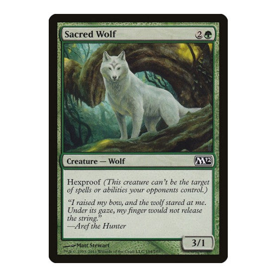 Sacred Wolf (M12) #194 Common Magic 2012 (M12) Magic: The Gathering: 2011