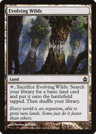 Evolving Wilds (CMD) #272 Common (Lightly Played) Commander Magic: The Gathering: 2011