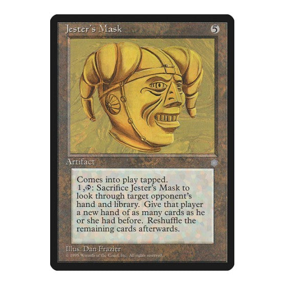 Jesters Mask (ICE) #300 Rare (Heavily Played) Ice Age Magic: The Gathering: 1995