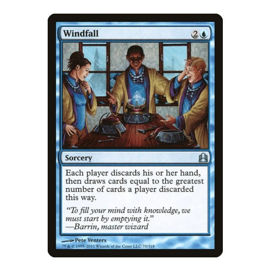 Windfall (CMD) #70 Uncommon (Lightly Played) Commander Magic: The Gathering: 2011