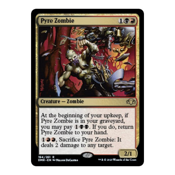 Pyre Zombie (DMR) #194 Rare (Foil Lightly Played) Dominaria Remastered Magic: The Gathering: 2023