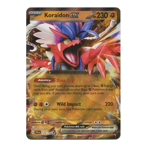 Koraidon ex 125 198 (SVI) #125/198 Double Rare (Holofoil Near Mint) SV01: Scarlet & Violet Base Set Pokemon: 2023