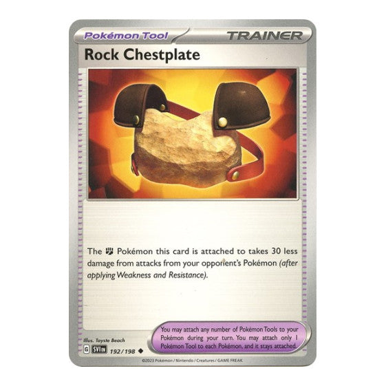 Rock Chestplate (SVI) #192/198 Uncommon (Moderately Played) SV01: Scarlet & Violet Base Set Pokemon: 2023
