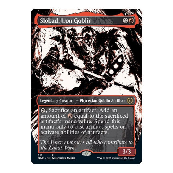 Slobad, Iron Goblin (Showcase) (ONE) #311 Rare (Near Mint) Phyrexia: All Will Be One Magic: The Gathering: 2023