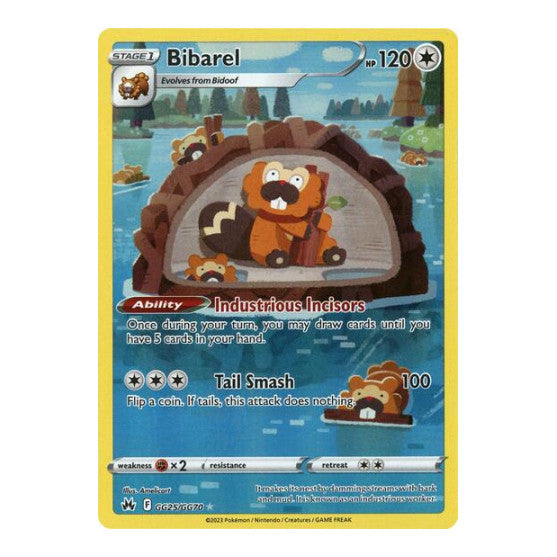 Bibarel (CRZ:GG) #GG25/GG70 Ultra Rare (Holofoil Lightly Played) SWSH: Crown Zenith: Galarian Gallery Pokemon: 2023