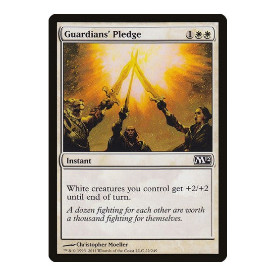 Guardians Pledge (M12) #22 Common (Lightly Played) Magic 2012 (M12) Magic: The Gathering: 2011