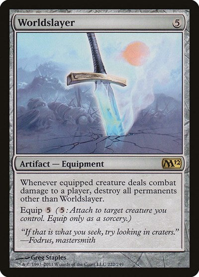 Worldslayer (M12) #222 Rare (Near Mint) Magic 2012 (M12) Magic: The Gathering: 2011
