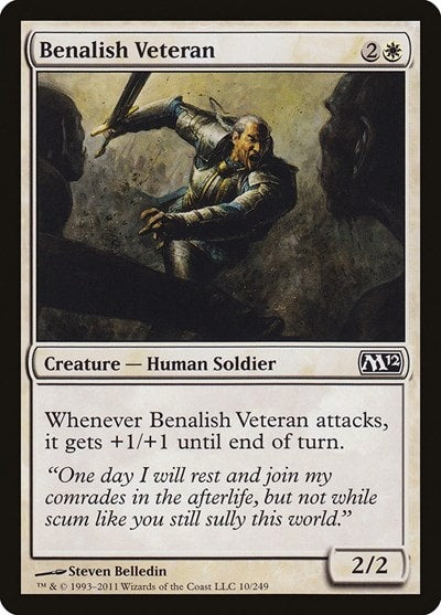 Benalish Veteran (M12) #10 Common (Moderately Played) Magic 2012 (M12) Magic: The Gathering: 2011