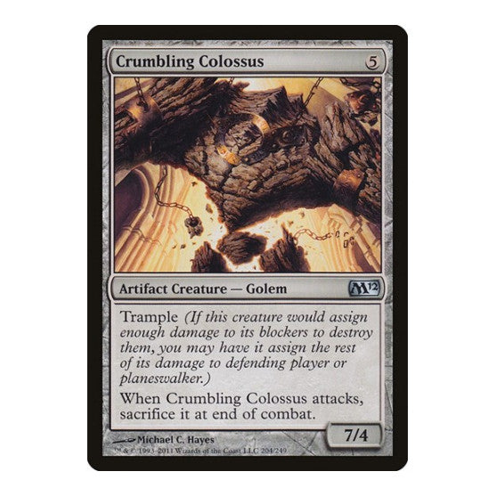 Crumbling Colossus (M12) #204 Uncommon (Lightly Played) Magic 2012 (M12) Magic: The Gathering: 2011
