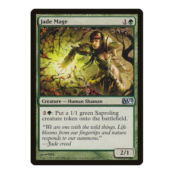 Jade Mage (M12) #181 Uncommon Magic 2012 (M12) Magic: The Gathering: 2011
