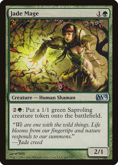 Jade Mage (M12) #181 Uncommon (Lightly Played) Magic 2012 (M12) Magic: The Gathering: 2011