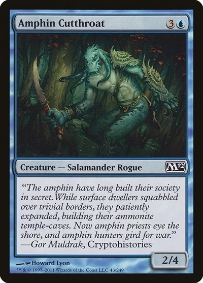 Amphin Cutthroat (M12) #43 Common (Moderately Played) Magic 2012 (M12) Magic: The Gathering: 2011