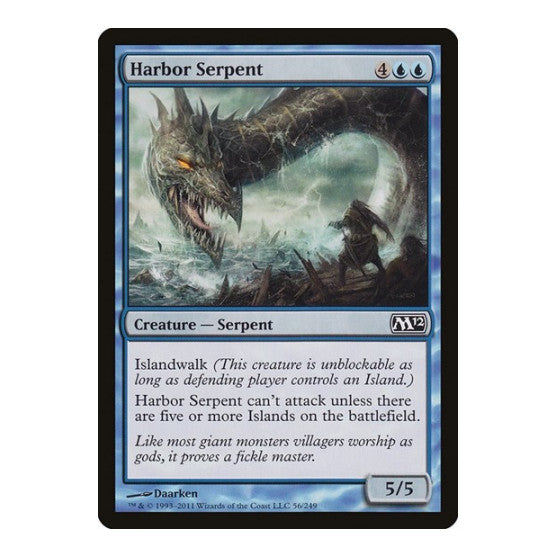 Harbor Serpent (M12) #56 Common (Lightly Played) Magic 2012 (M12) Magic: The Gathering: 2011
