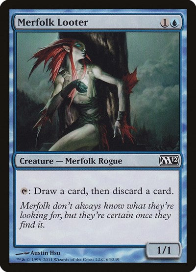 Merfolk Looter (M12) #65 Common (Lightly Played) Magic 2012 (M12) Magic: The Gathering: 2011
