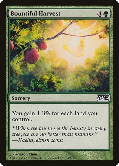 Bountiful Harvest (M12) #166 Common Magic 2012 (M12) Magic: The Gathering: 2011