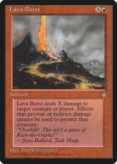 Lava Burst (ICE) #198 Common (Damaged) Ice Age Magic: The Gathering: 1995
